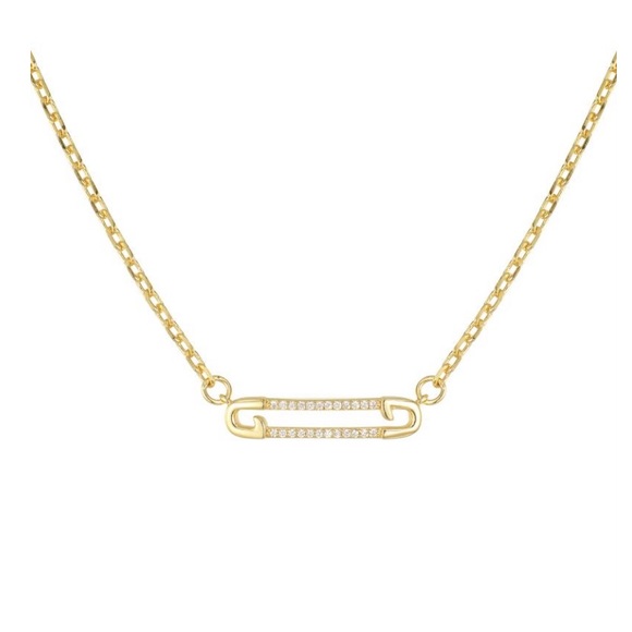 Evry Jewels gold pin necklace - Picture 3 of 5